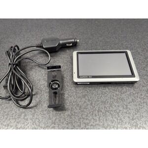 Garmin Nuvi 1450 GPS Navigator Unit Car Charger Back Clip Tested Good